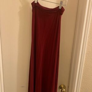 Elegant Red Maxi Dress, no size listed but fits as S-M